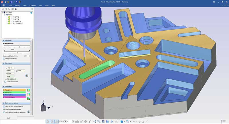 Simulación de mecanizado con fresa