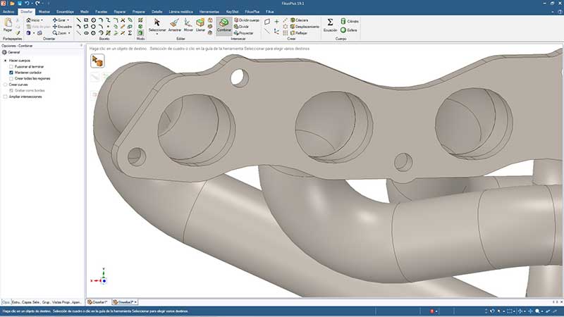 Eficiente CAD para diseño y reparación de piezas y geometrías